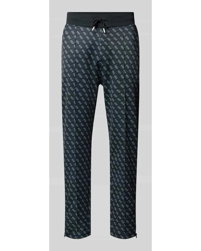 Guess Sweatpants mit Allover-Logo-Print Modell 'KORBIN Black