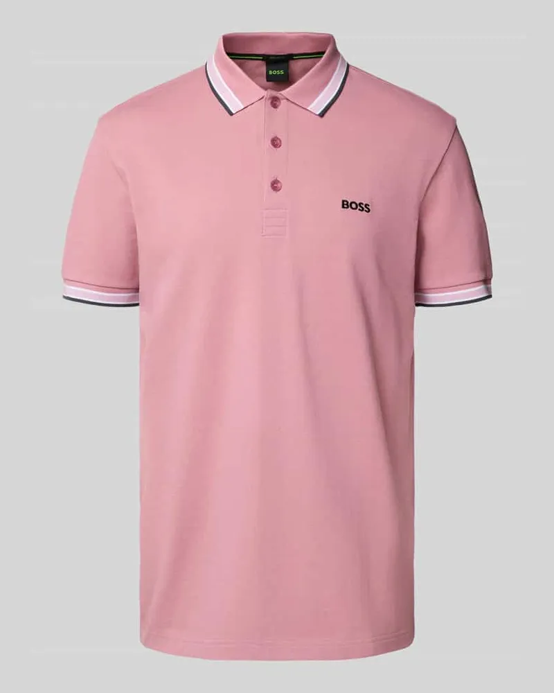HUGO BOSS Regular Fit Poloshirt aus reiner Baumwolle Rosa