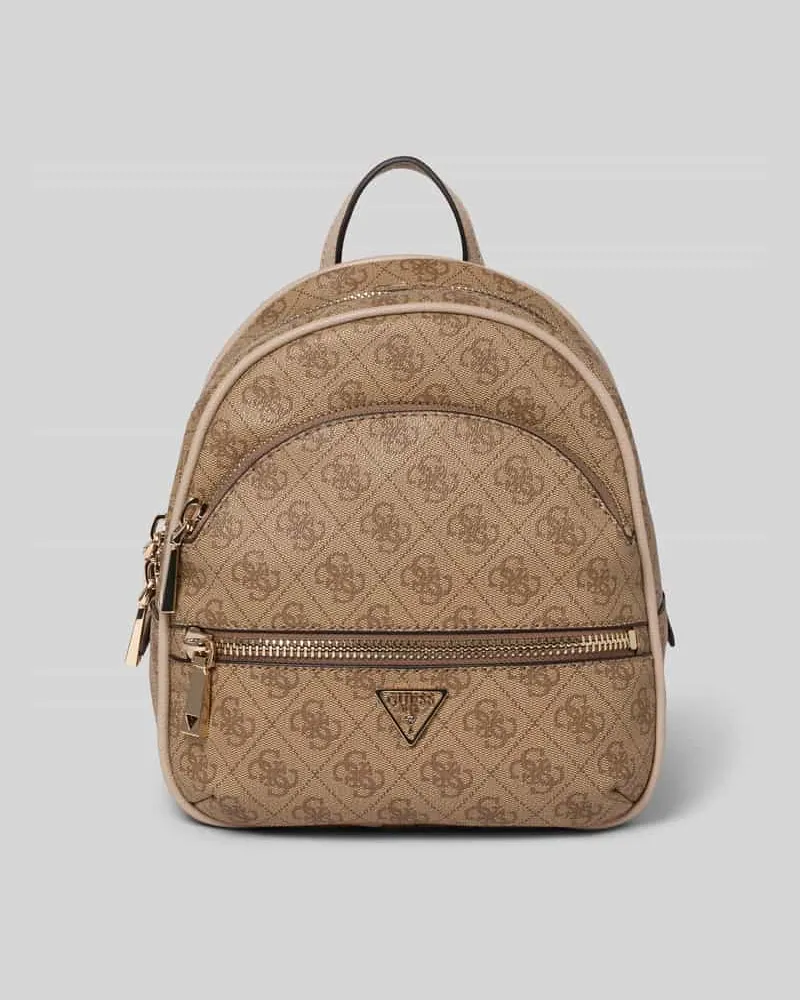 Guess Rucksack mit Tragehenkel Modell 'MANHATTAN Hellbraun