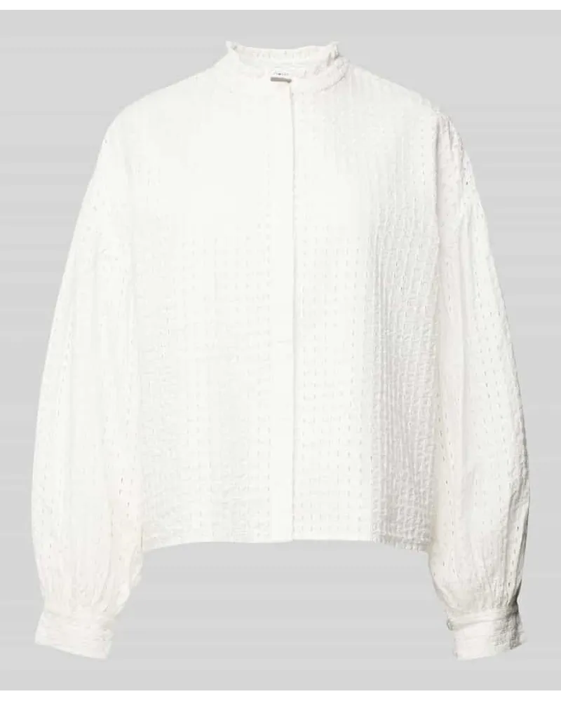 Tommy Hilfiger Bluse mit Lochstickerei Modell 'BRODERIE ANGLAISE Weiss