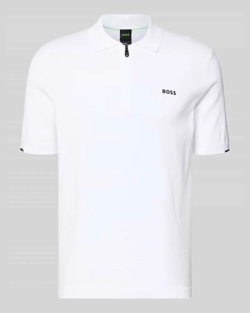 HUGO BOSS Regular Fit Poloshirt aus reiner Baumwolle Modell 'KN_EVER-X Weiss