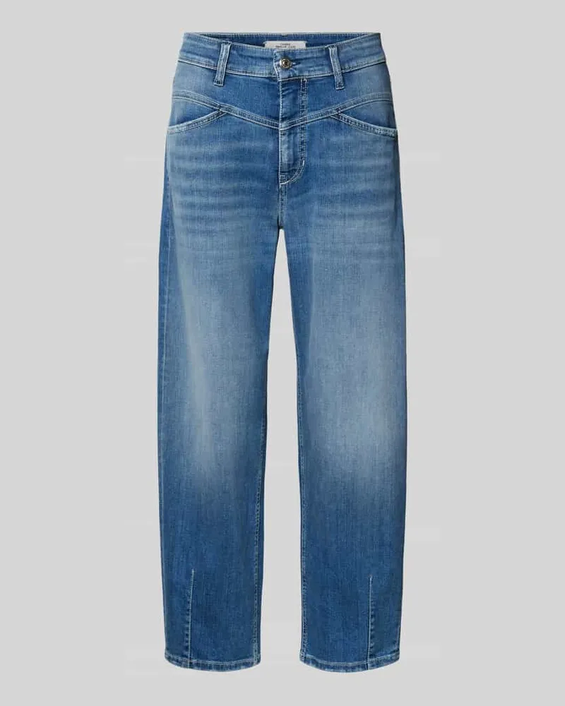 Cambio Balloon Fit Jeans mit Ziernaht Modell 'ELIN Hellblau