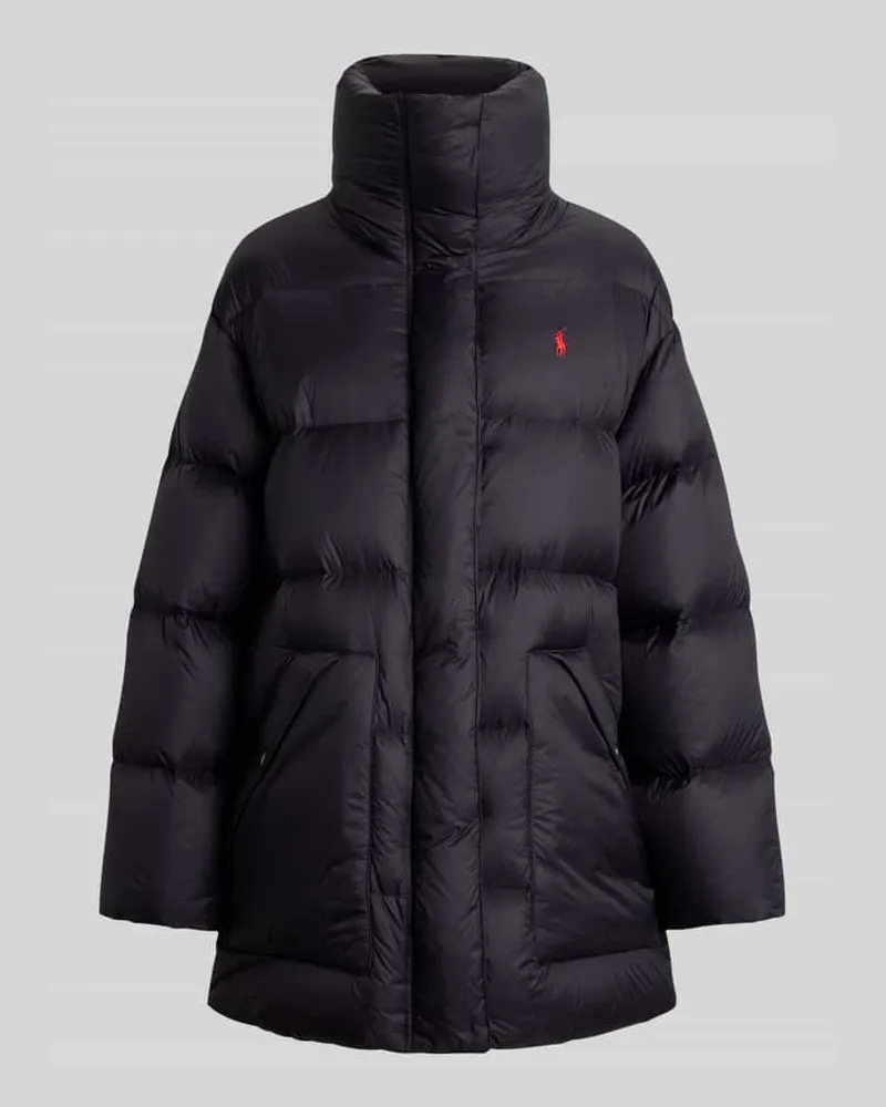 Ralph Lauren Regular Fit Daunenjacke mit Logo-Stutching Black