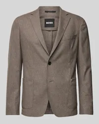 HUGO BOSS Sakko mit Reverskragen Modell 'Hanry Taupe