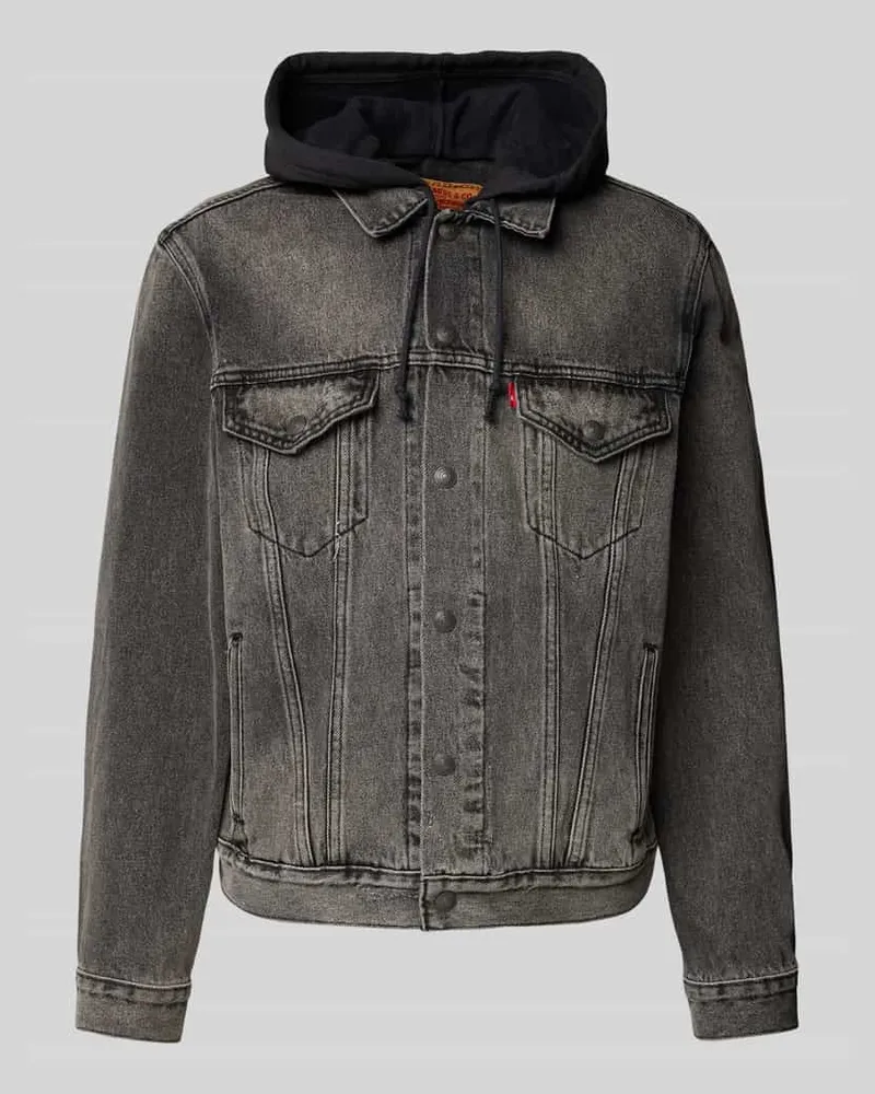 Levi's Jeansjacke mit Kapuze Anthrazit