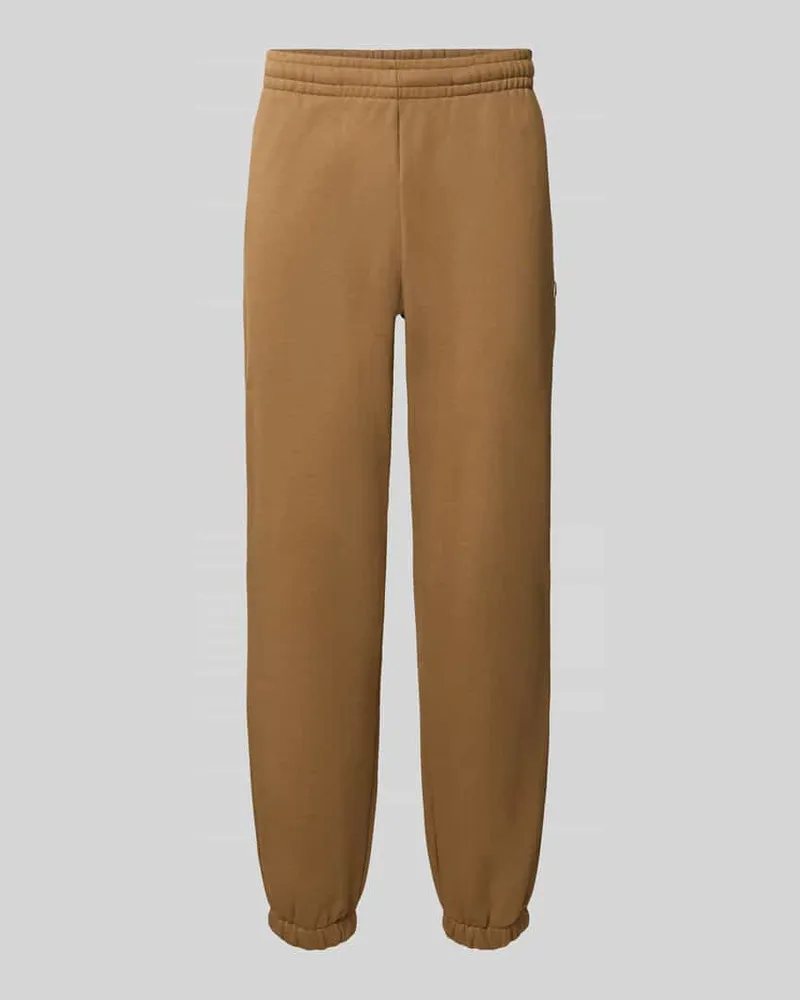 Lacoste Regular Fit Sweathose aus Baumwoll-Mix Beige