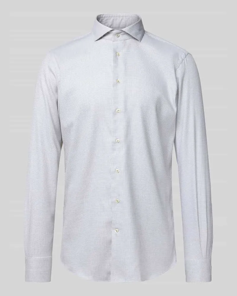 Profuomo Slim Fit Business-Hemd mit Haifischkragen Modell 'Cutaway Sand