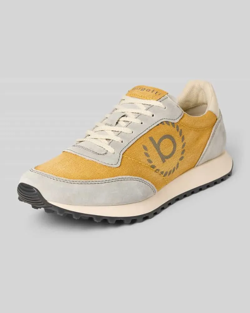 Bugatti Sneaker mit Label-Details Modell 'Bierman Gelb