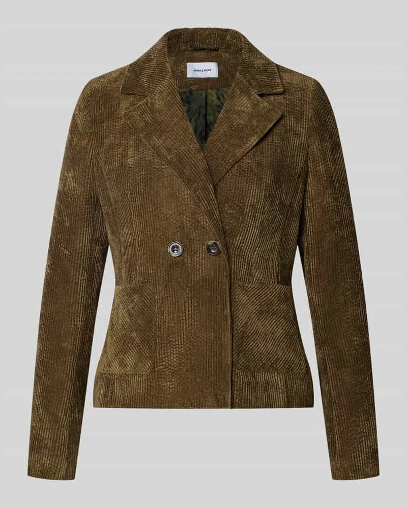 More & More Regular Fit Blazer mit Reverskragen Modell 'OKTOBER Oliv
