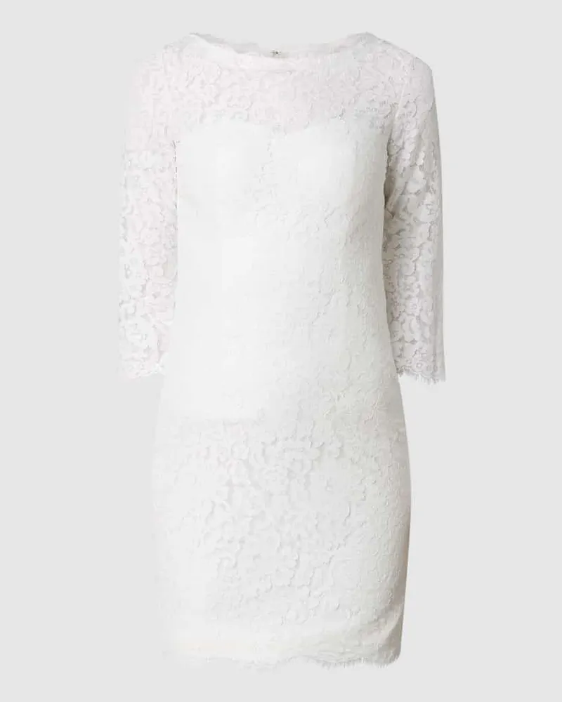 Unique Brautkleid mit Pailletten- und Zierperlenbesatz Offwhite