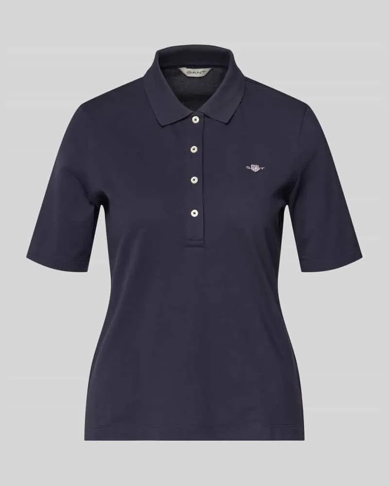 Gant Poloshirt aus Baumwolle mit Label-Detail Marine