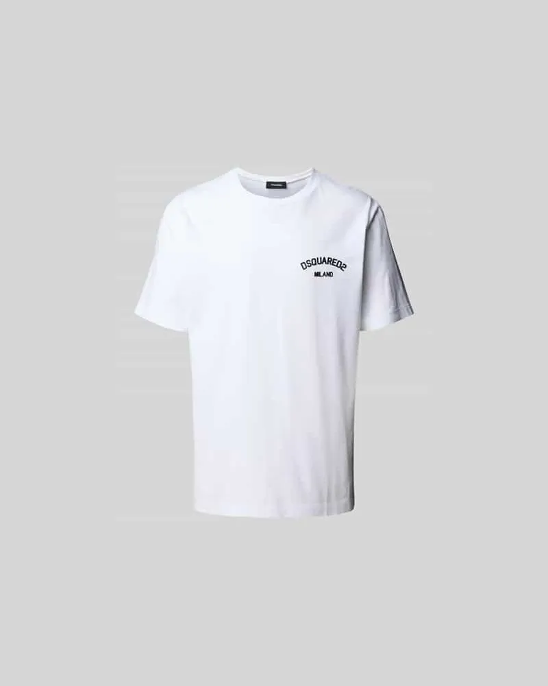 Dsquared2 T-Shirt mit Label-Print Weiss