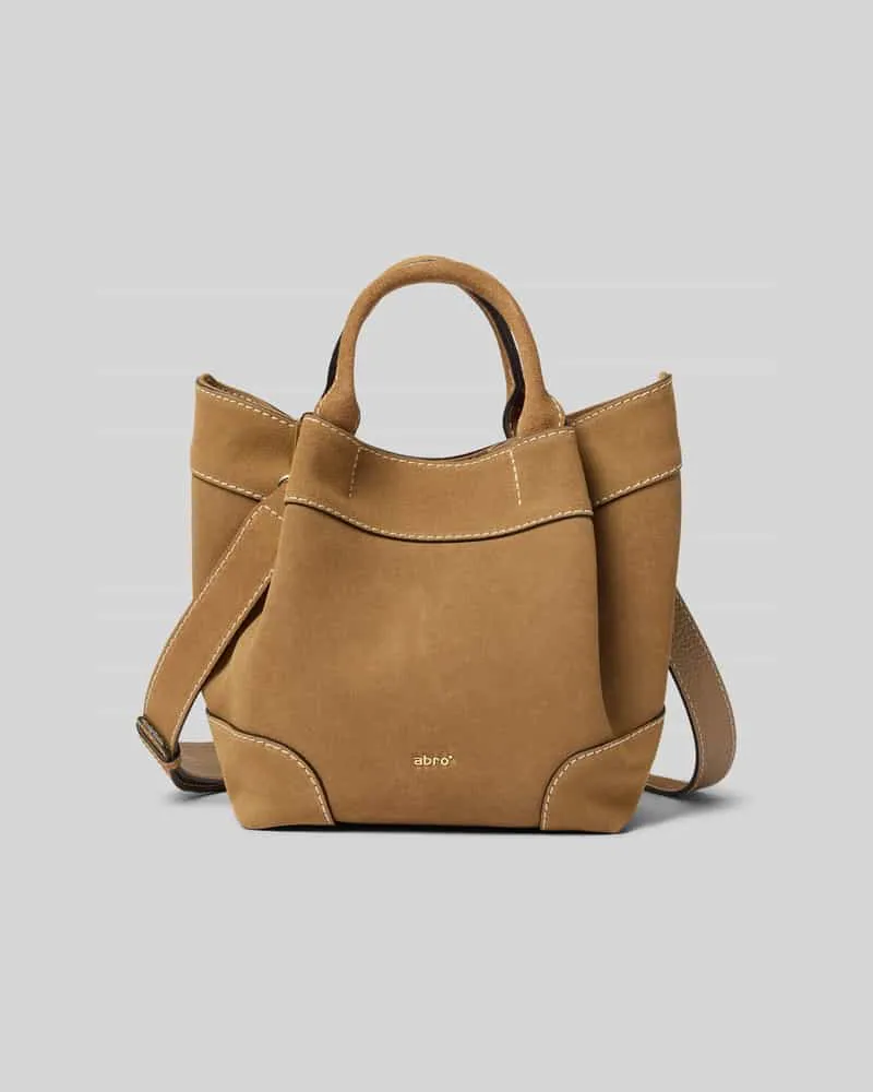 Abro Handtasche aus echtem Leder Modell 'ESSENTIAL Hellbraun