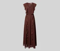 Abendkleid mit Schmetterlingsärmeln und Volants