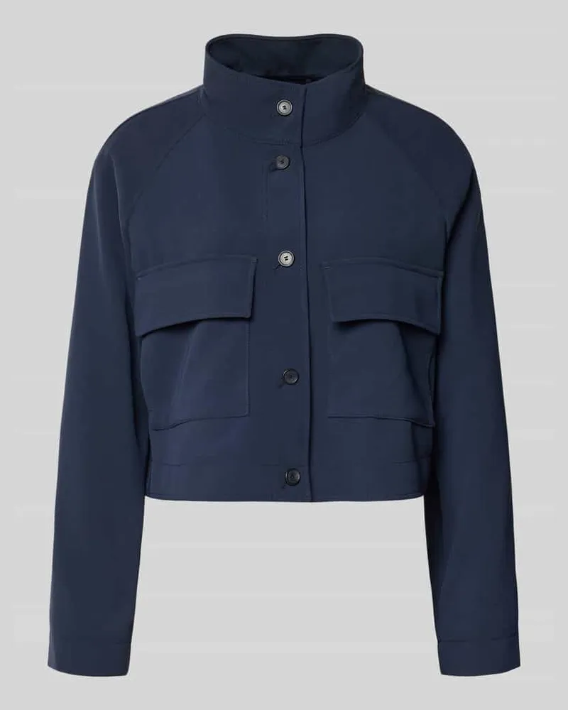 HUGO BOSS Relaxed Fit Kurzblazer mit Brustpattentaschen Modell 'JOTANA Marine