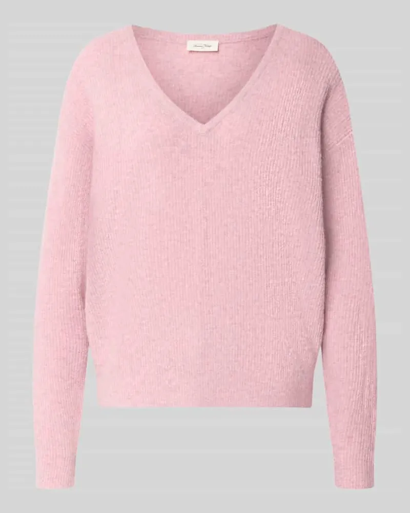 American Vintage Strickpullover mit Leinen-Anteil Modell 'DAMSVILLE Hellrosa
