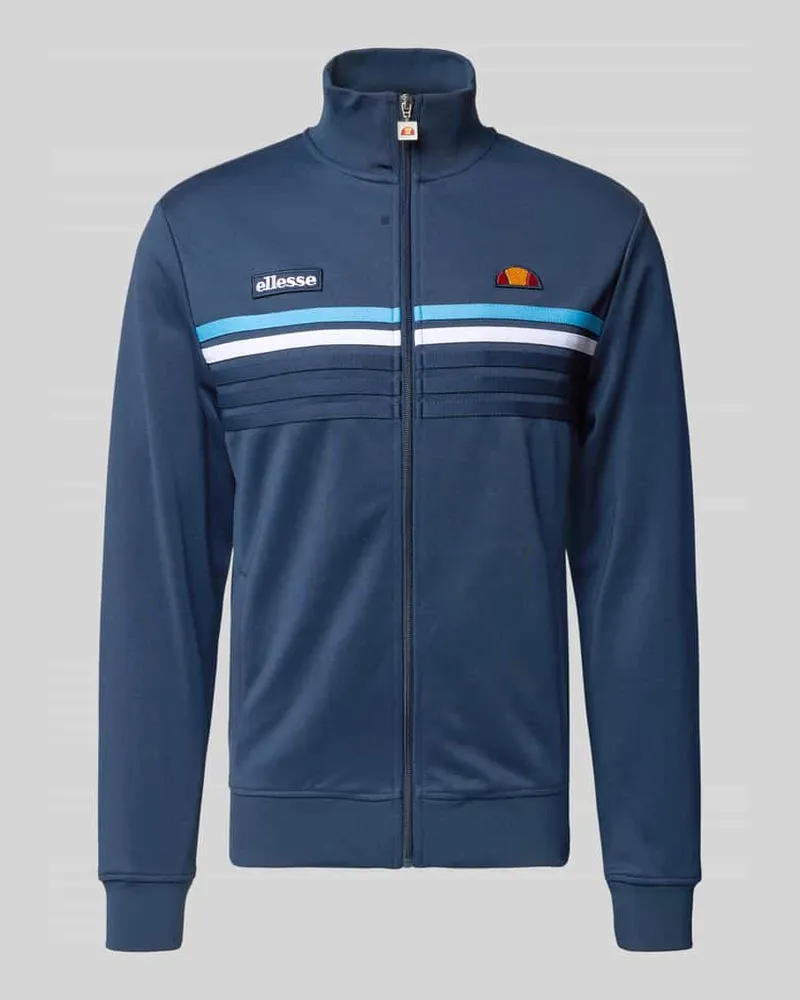 Ellesse Sweatjacke mit Label-Patch Modell 'VICENZA TRACK Dunkelblau