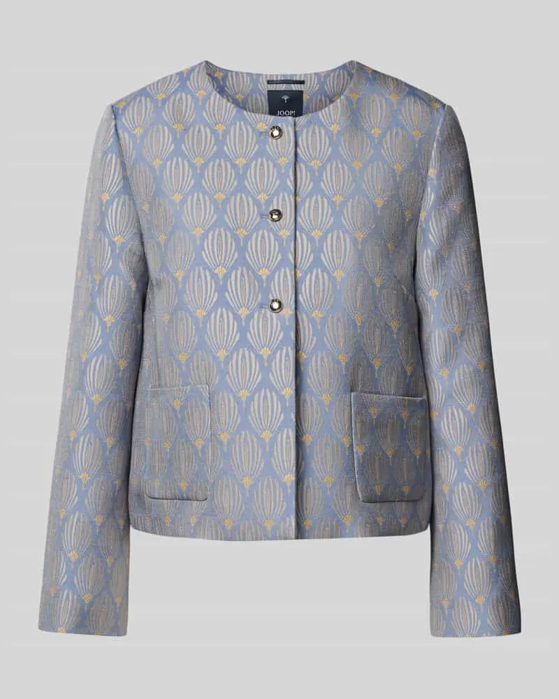 JOOP! Regular Fit Blazer mit Rundhalsausschnitt Modell 'JOLLY Blau