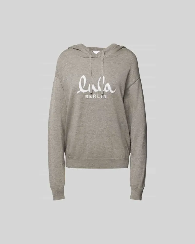 Lala Berlin Oversized Hoodie mit Woll-Anteil Mittelgrau