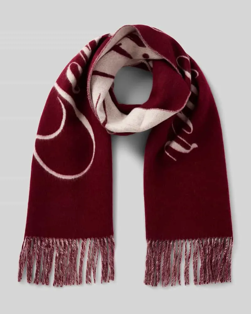 Tommy Hilfiger Schal aus reiner Wolle Bordeaux