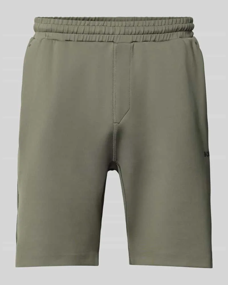 HUGO BOSS Regular Fit Sweatshorts aus schnell trocknendem Gewebe Modell 'HECON ACTIVE Dunkelgruen