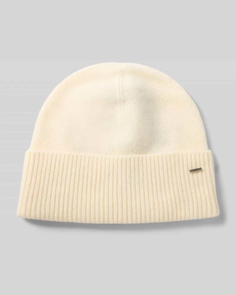 HUGO BOSS Mütze aus Kaschmir Modell 'LONESTA Offwhite