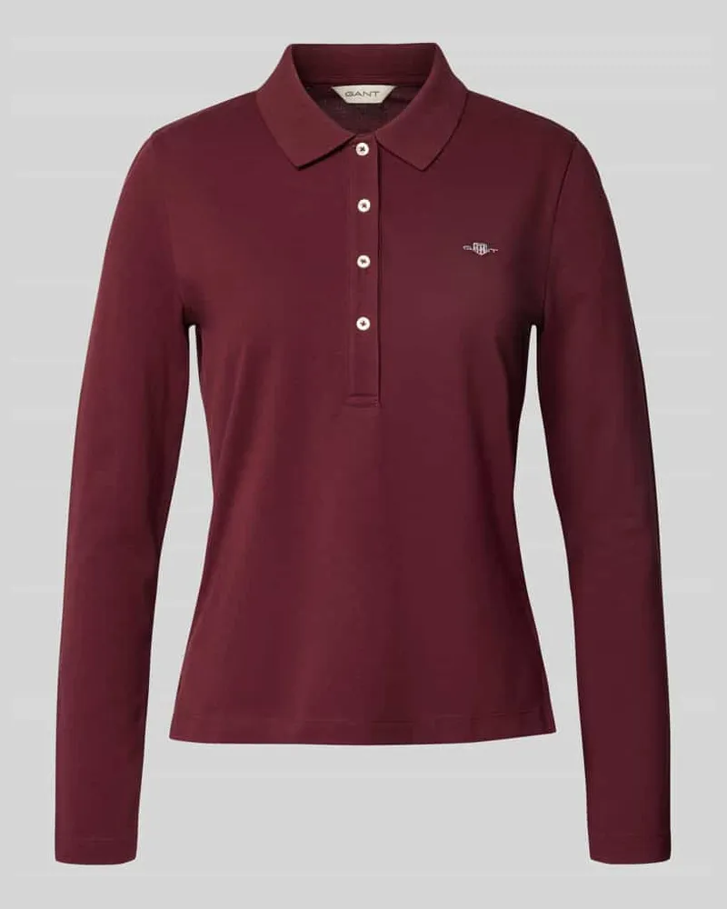 Gant Longsleeve mit Umlegekragen Bordeaux