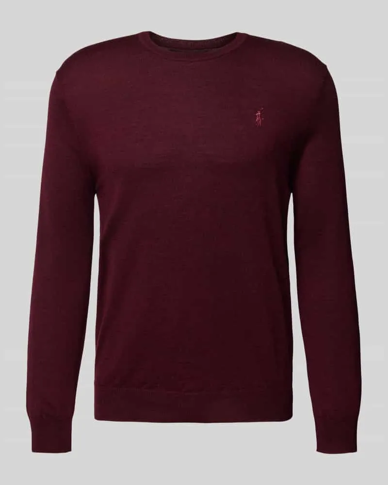 Ralph Lauren Strickpullover mit Label-Stitching Bordeaux