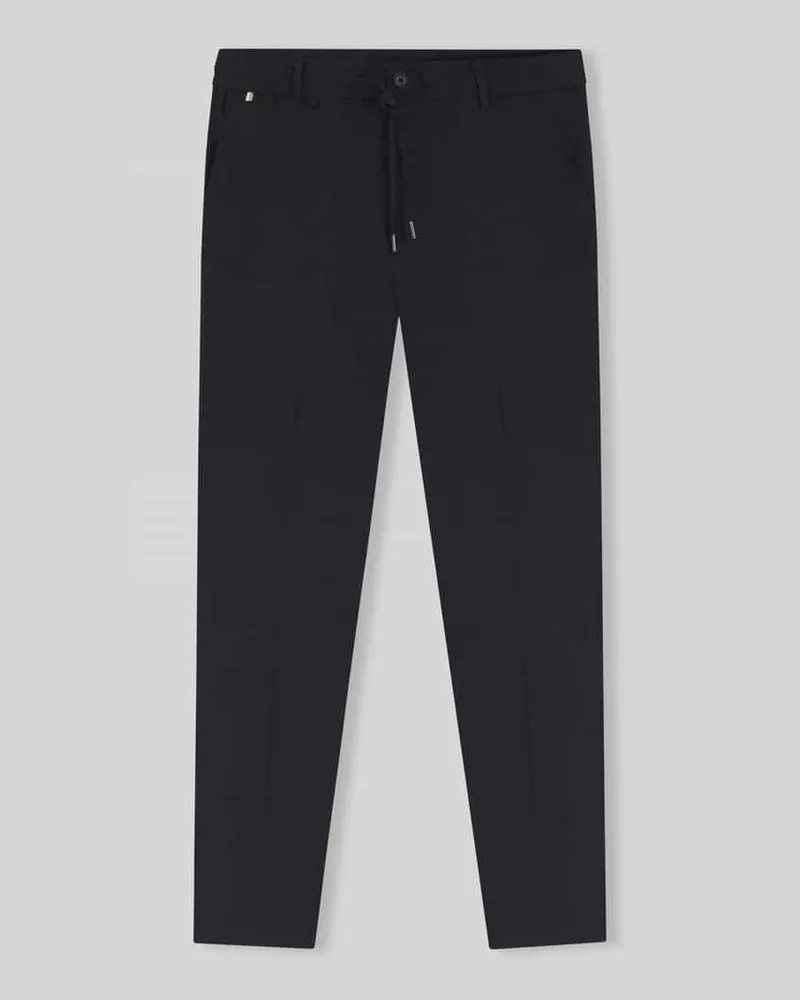 HUGO BOSS Modern Fit Straight Leg Hose aus Leinen-Mix Modell 'KANE1 Dunkelblau