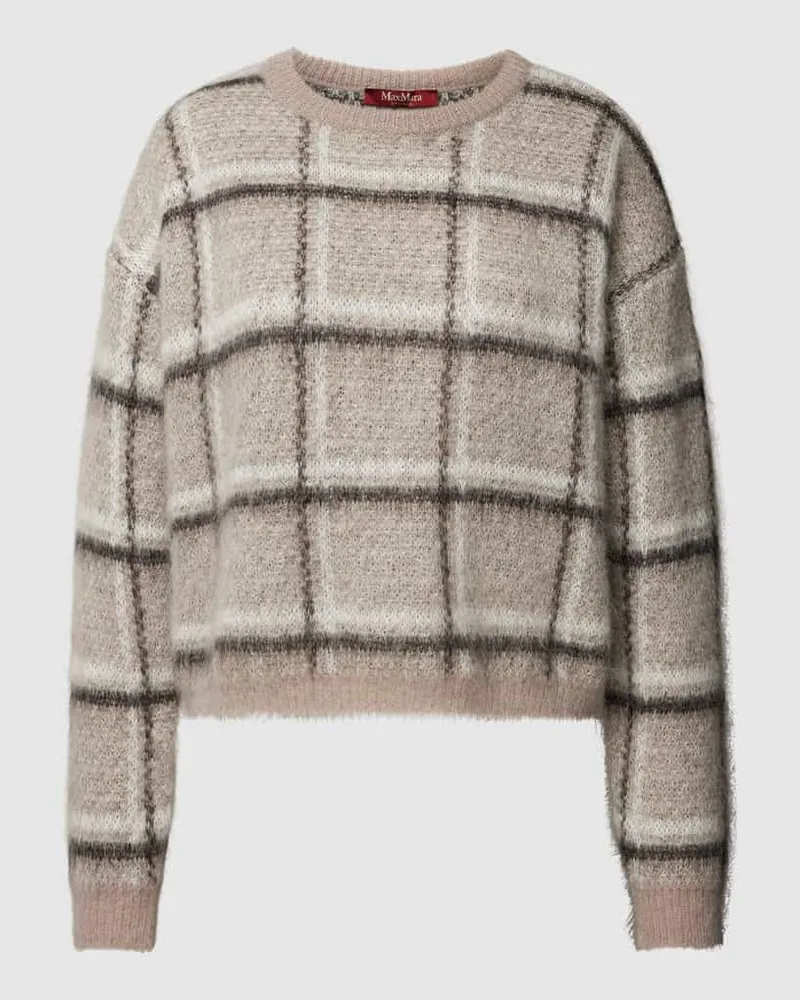 Max Mara Strickpullover mit Mohair-Anteil Modell 'PANAREA Beige