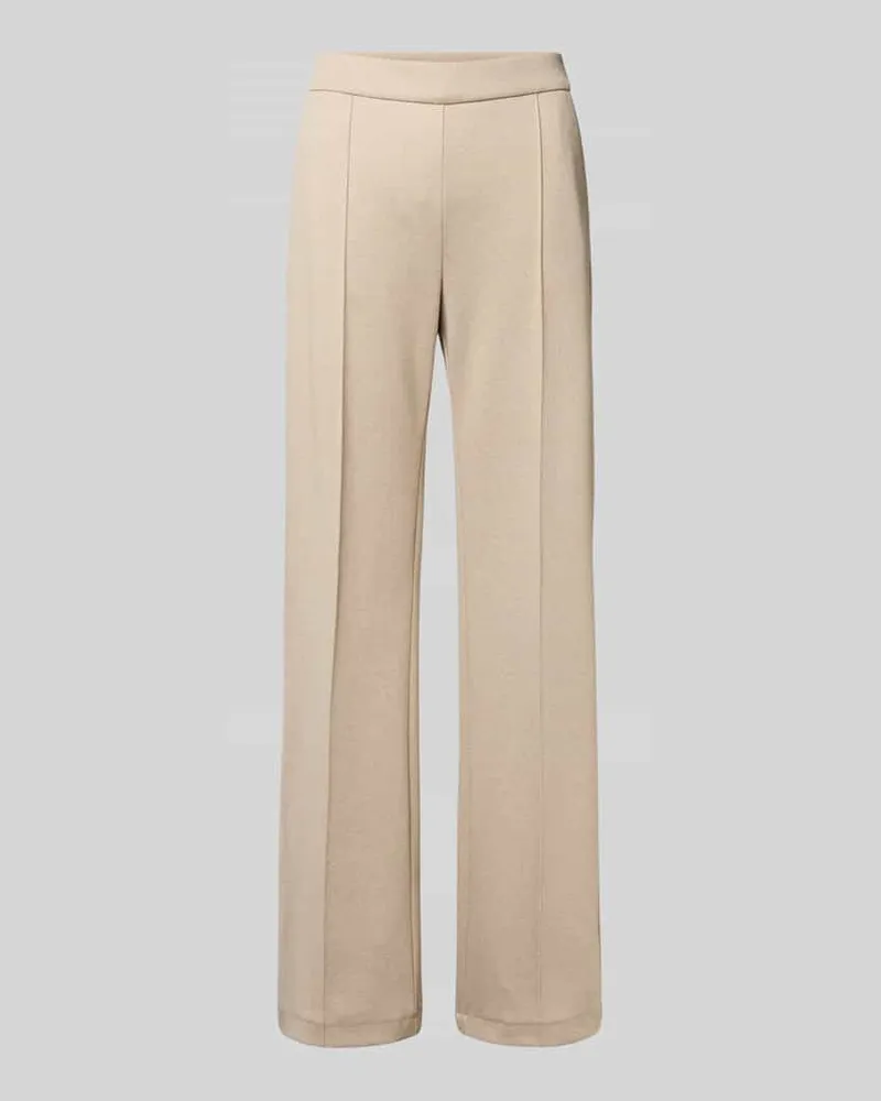 MAC Jeans Wide Leg Hose mit elastischem Bund Modell 'Chiara Beige