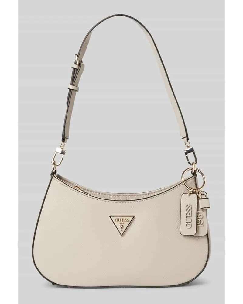 Guess Handtasche mit Label-Anhänger Modell 'NOELLE Taupe