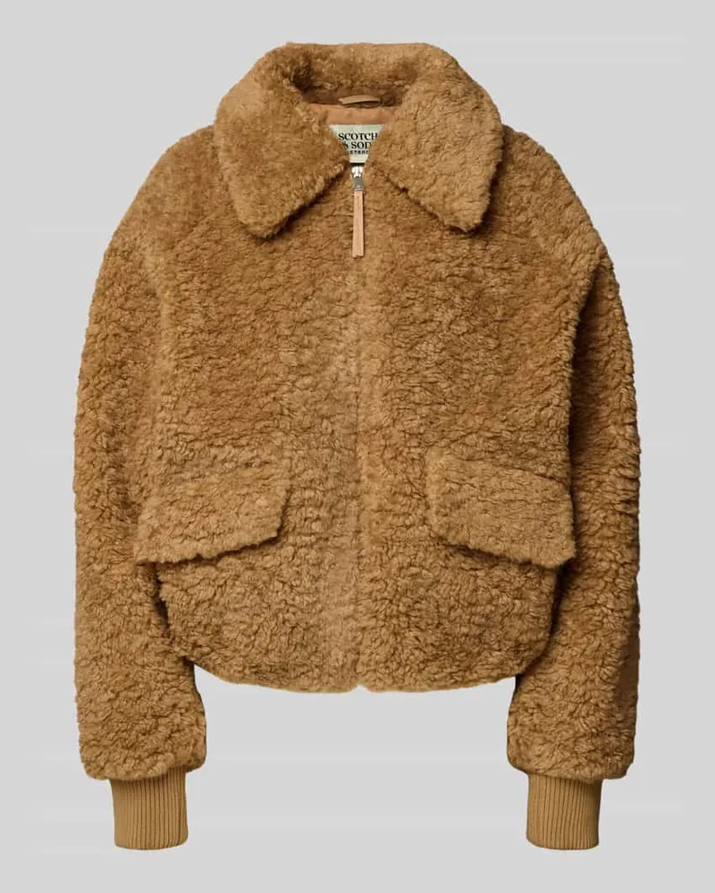 Scotch&Soda Jacke mit Pattentaschen und Reißverschluss Camel