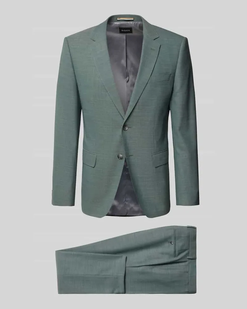 HUGO BOSS Slim Fit Anzug aus Schurwoll-Mix Modell 'H-HUGE-2Pcs-253 Dunkelgruen