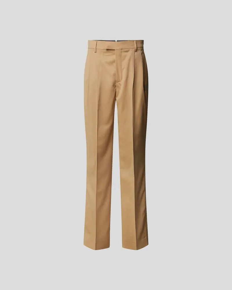 VTMNTS Bundfaltenhose mit Paspelnaht Beige