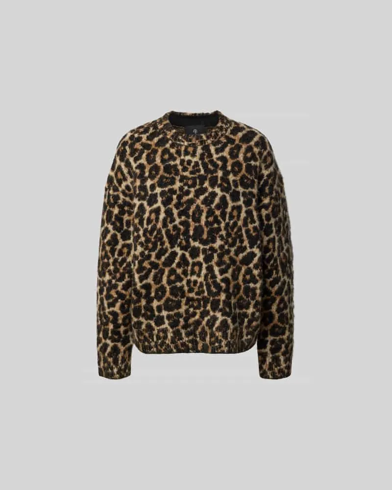 Anine Bing Relaxed Fit Pullover aus Woll-Alpaka-Mix Mittelbraun