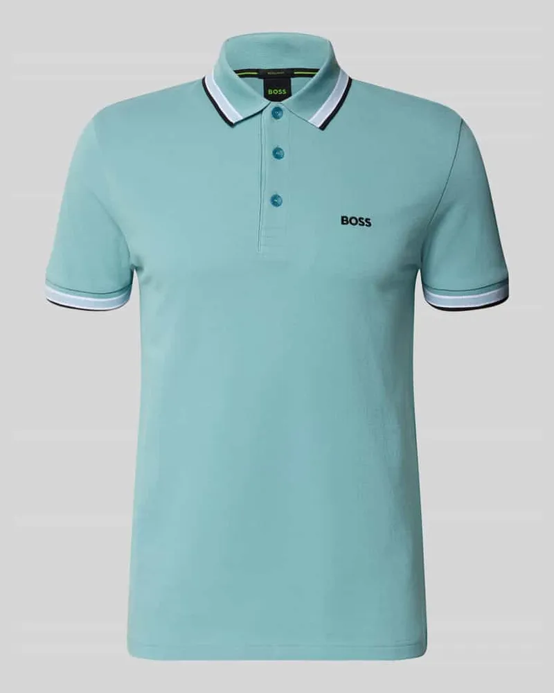 HUGO BOSS Regular Fit Poloshirt aus reiner Baumwolle Modell 'PADDY Aqua