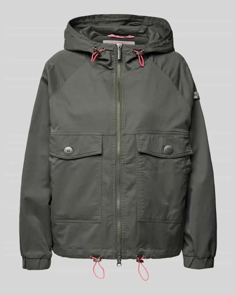 Frieda & Freddies Jacke mit Zweiwege-Reißverschluss Modell 'DOLORES Oliv