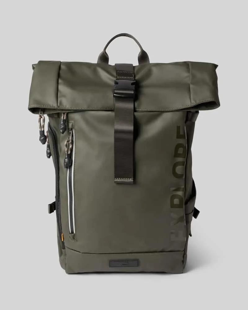 Camel Active Rucksack mit Statement-Print Modell 'EXPLORE Khaki