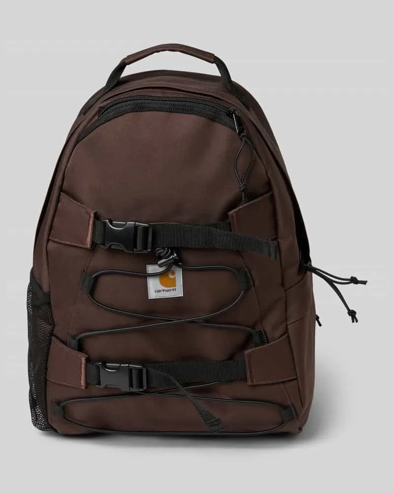 Carhartt WIP Rucksack mit Label-Patch Modell 'KICKFLIP Dunkelbraun