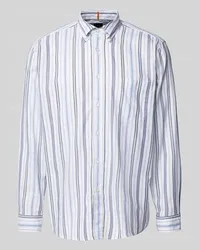 HUGO BOSS Regular Fit Freizeithemd mit Button-Down-Kragen Modell 'Lambey Weiss