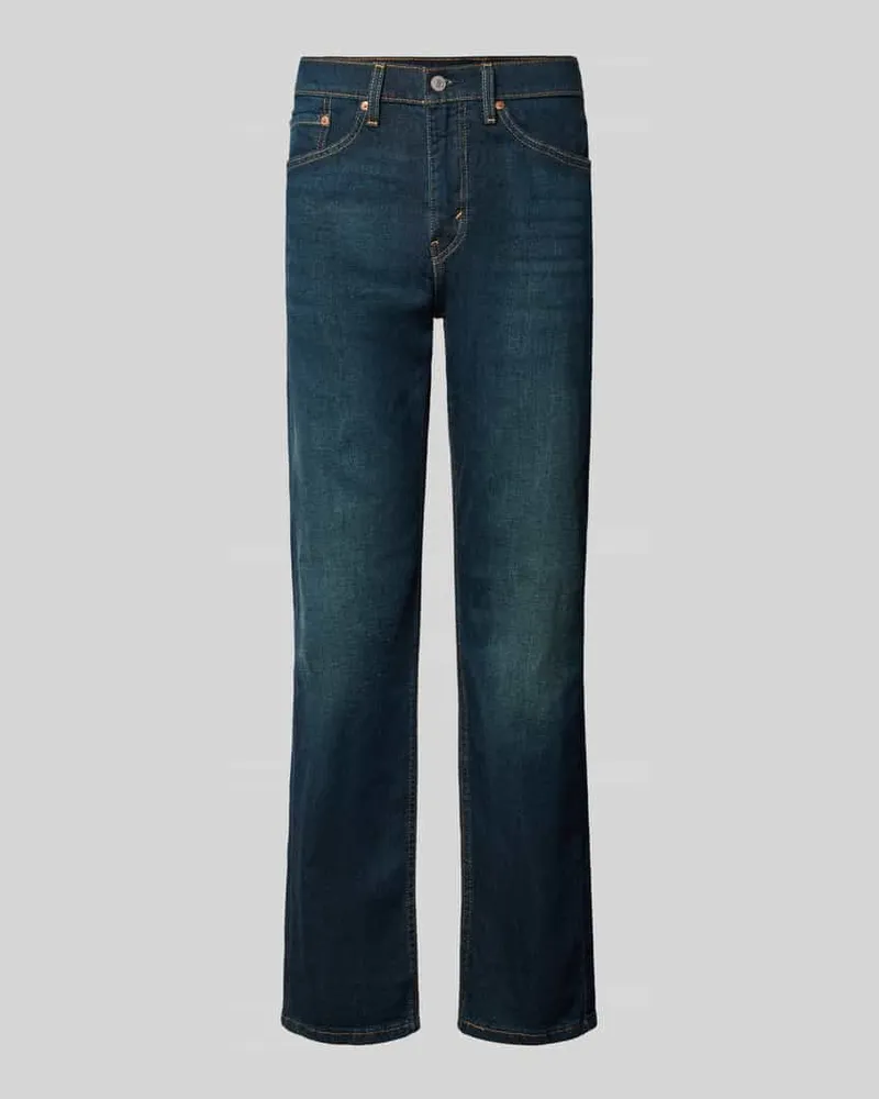 Levi's Straight Fit Jeans aus Baumwoll-Mix Modell '505 Jeansblau