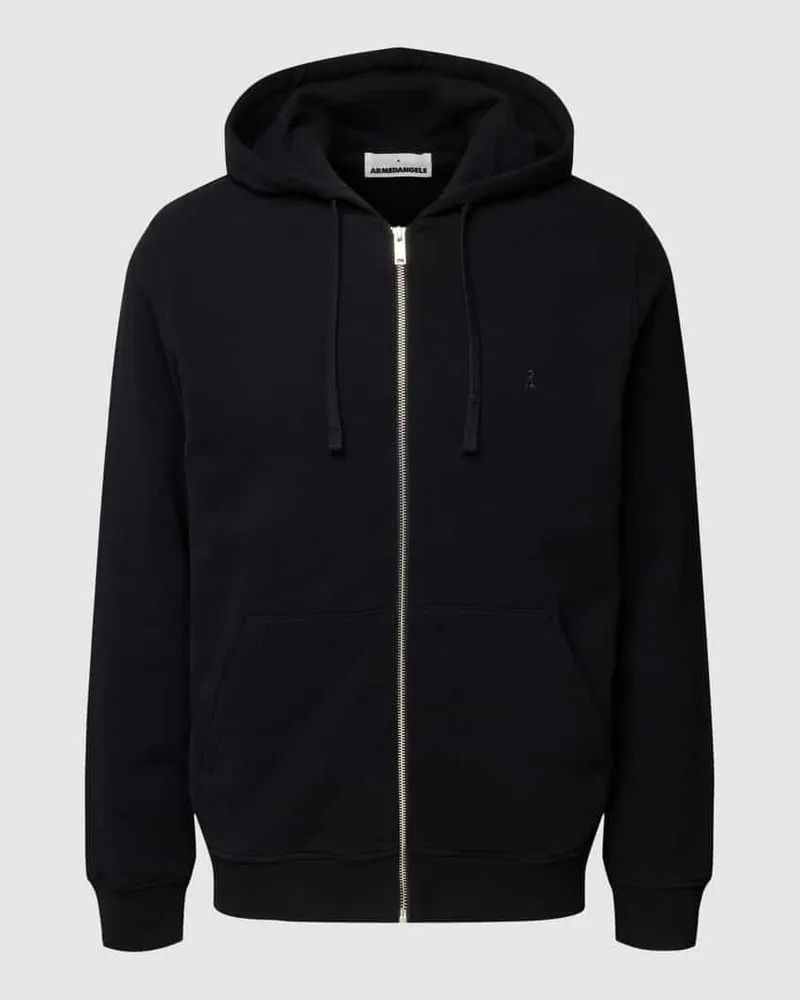Armedangels Sweatjacke mit Label-Stitching Modell 'SAARO Black