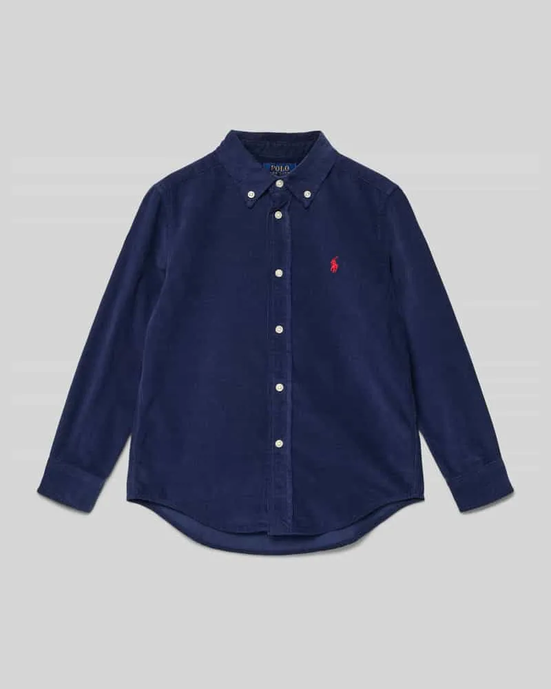 Ralph Lauren Regular Fit Freizeithemd mit Logo-Stitching Blau