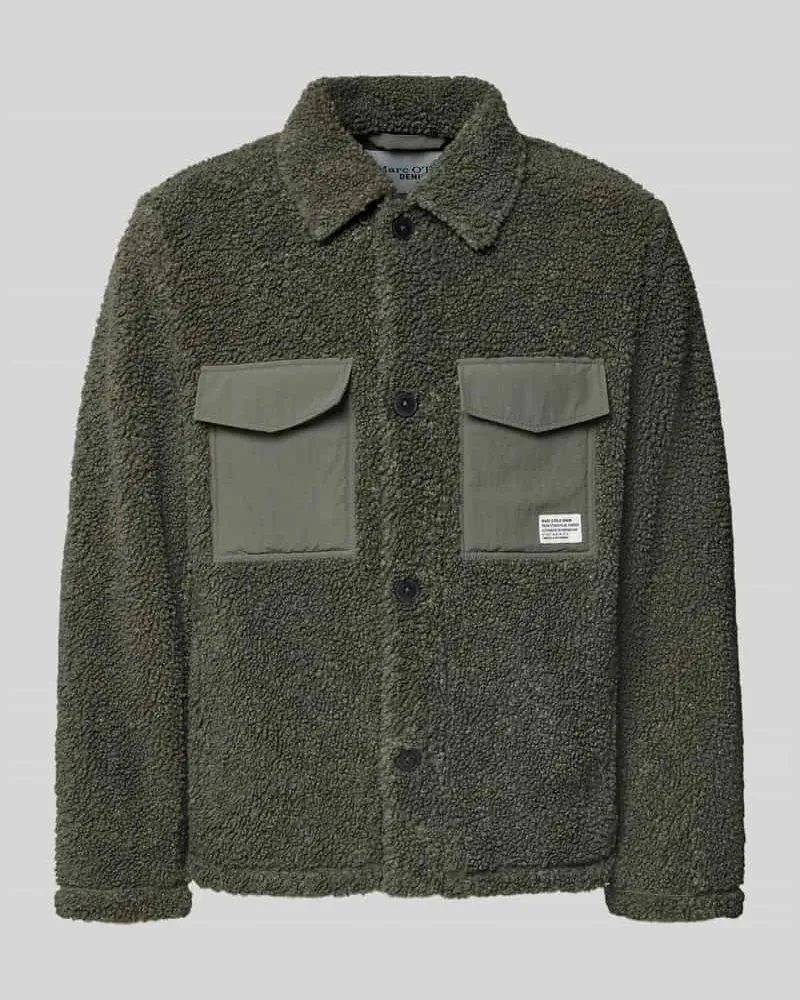 Marc O'Polo Regular Fit Hemdjacke mit Brustleistentaschen Dunkelgruen