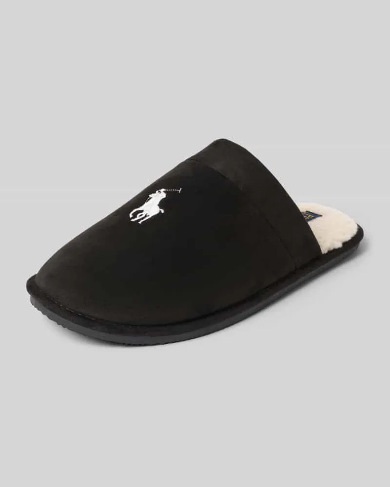 Ralph Lauren Hausschuhe mit Label-Stitching Black