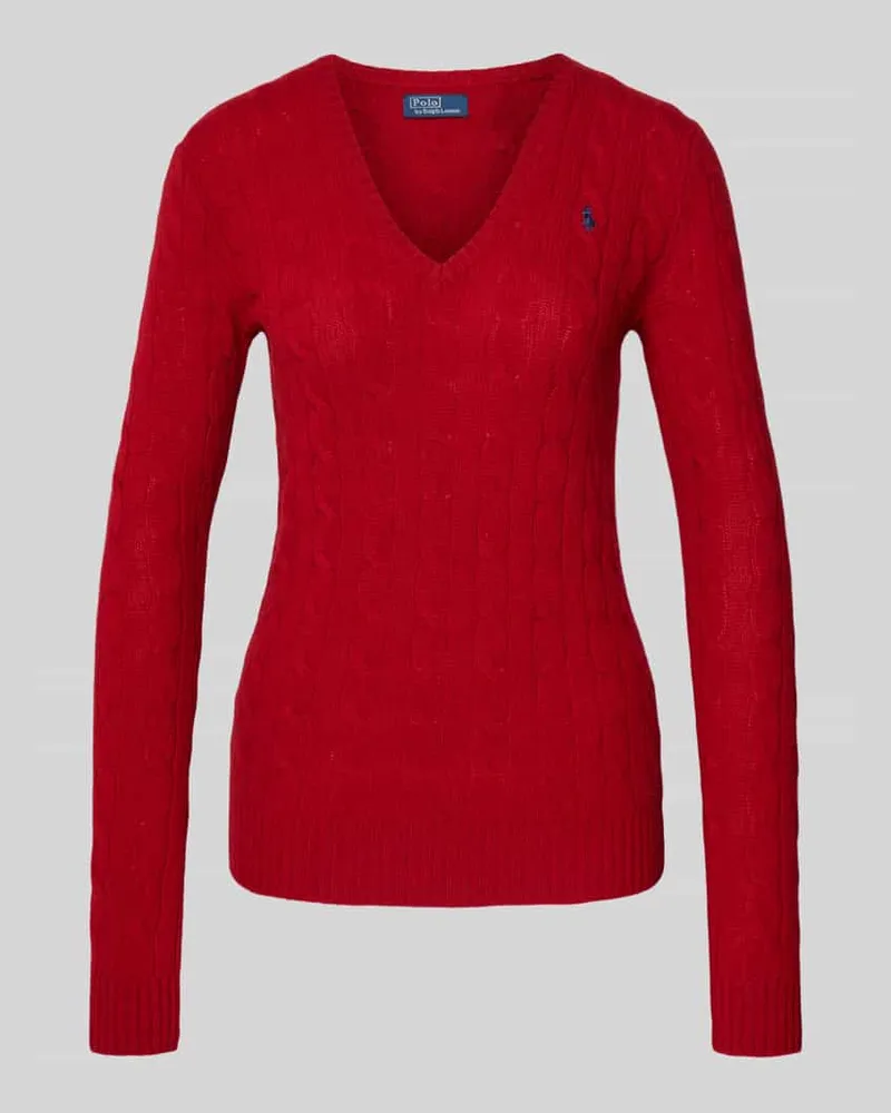 Ralph Lauren Strickpullover aus Wolle-Kaschmir-Mix Modell 'KIMBERLY Rot
