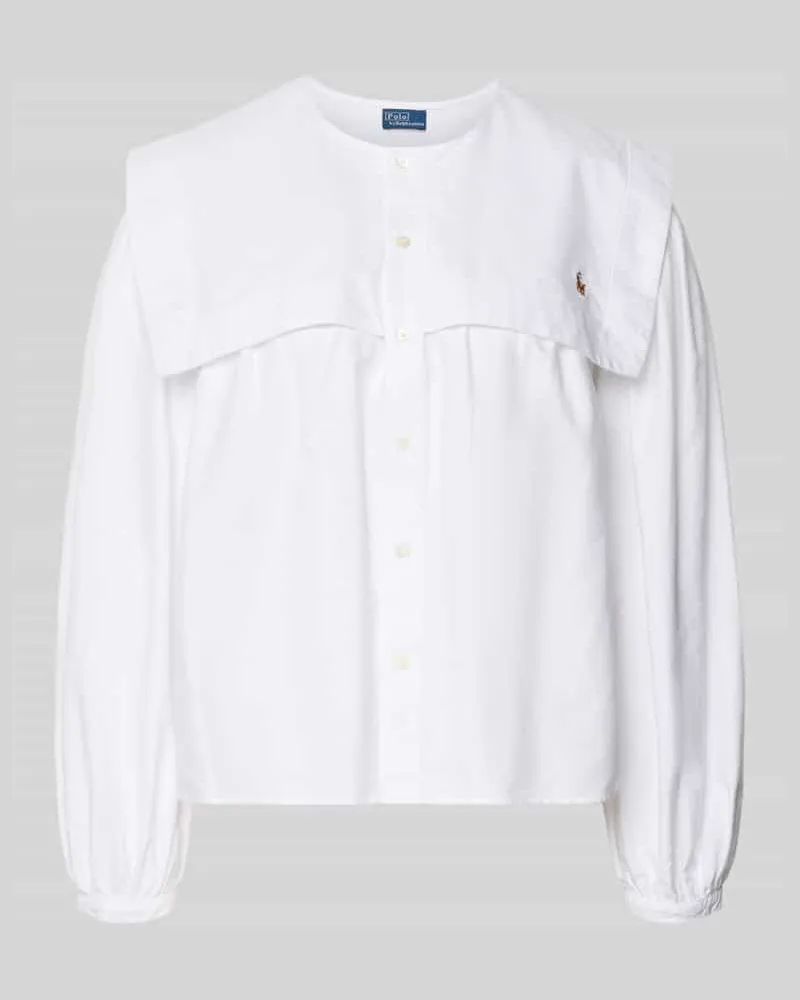 Ralph Lauren Hemdbluse mit Matrosenkragen Weiss