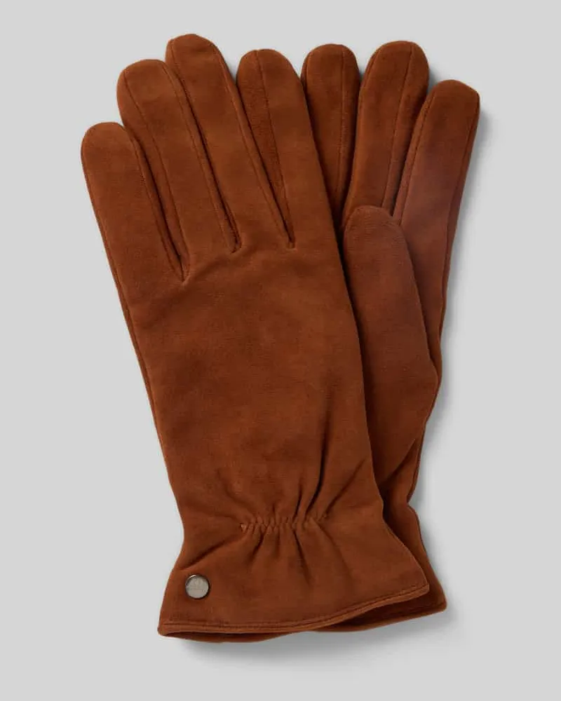 Roeckl Handschuhe aus Leder Modell 'Strassburg Cognac