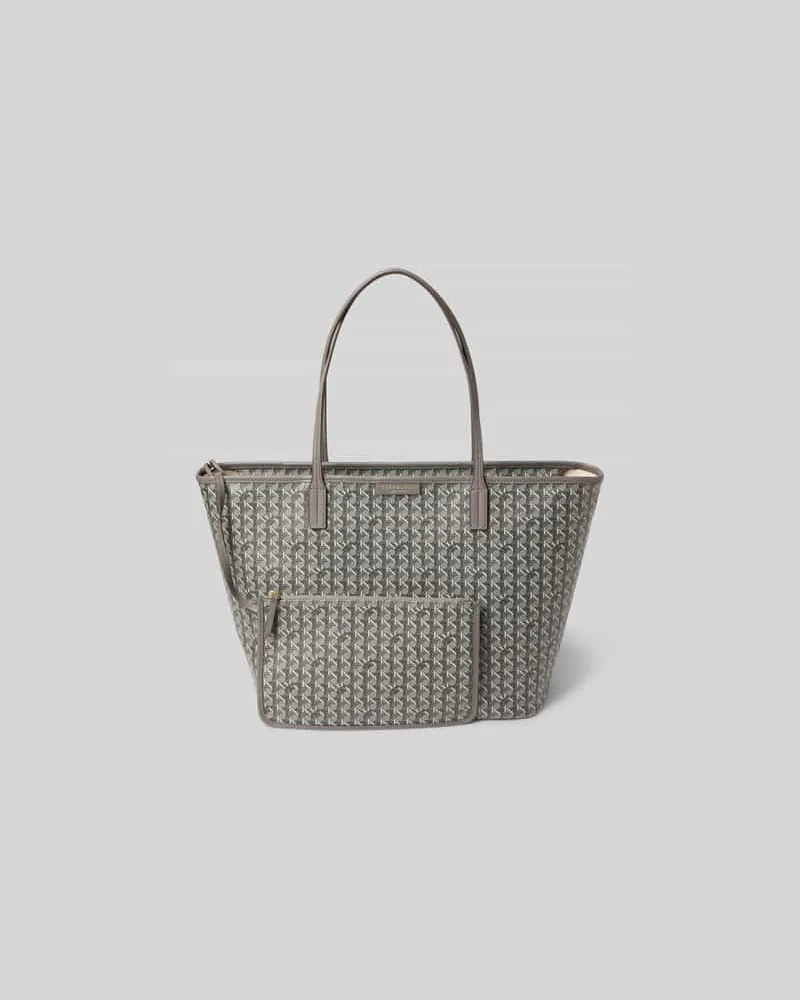 Tory Burch Tote Bag mit Label-Detail Hellgrau